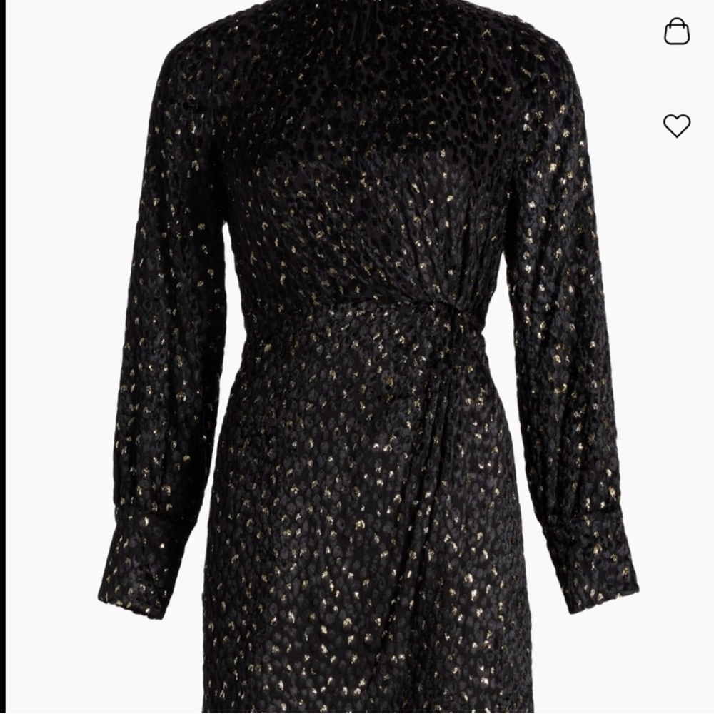A.L.C mini long sleeve velvet Jane Devore dress